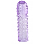 Насадка гелевая фиолетовая с точками, шипами и наплывами - 13,5 см. - Toyfa Basic - в Пензе купить с доставкой