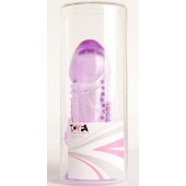 Фиолетовая гелевая насадка с шипами - 13 см. - Toyfa Basic - в Пензе купить с доставкой