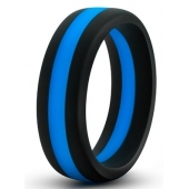 Черно-синее эрекционное кольцо Silicone Go Pro Cock Ring - Blush Novelties - в Пензе купить с доставкой