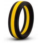 Черно-желтое силиконовое эрекционное кольцо Silicone Go Pro Cock Ring - Blush Novelties - в Пензе купить с доставкой