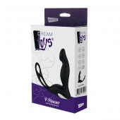 Черный вибромассажер простаты P-PLEASER W ERECTION ENHANCE - Dream Toys - в Пензе купить с доставкой