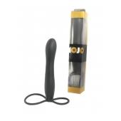 Черная насадка на пенис для двойной стимуляции Mojo BlackJack - 15 см. - Seven Creations - в Пензе купить с доставкой