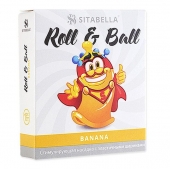 Стимулирующий презерватив-насадка Roll   Ball Banana - Sitabella - купить с доставкой в Пензе