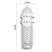 Закрытая прозрачная насадка Crystal sleeve - 14,2 см. - Erowoman-Eroman - в Пензе купить с доставкой