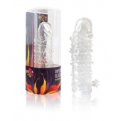 Закрытая прозрачная рельефная насадка Crystal sleeve - 13 см. - Erowoman-Eroman - в Пензе купить с доставкой