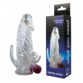 Закрытая прозрачная вибронасадка на пенис Crystal Sleeve Vibe - Erowoman-Eroman - в Пензе купить с доставкой