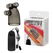 Дымчатая насадка-мастурбатор с вибрацией Vibrating Crystal Cap II - Baile - в Пензе купить с доставкой