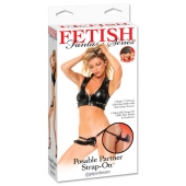 Черный податливый страпон Posable Partner Strap-On - 17,8 см. - Pipedream - купить с доставкой в Пензе