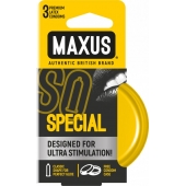 Презервативы с точками и рёбрами в железном кейсе MAXUS Special - 3 шт. - Maxus - купить с доставкой в Пензе