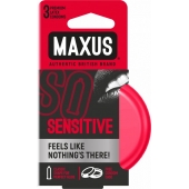 Ультратонкие презервативы в железном кейсе MAXUS Sensitive - 3 шт. - Maxus - купить с доставкой в Пензе
