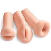 Комплект из 3 мастурбаторов All 3 Holes: вагина, анус, ротик - Pipedream - в Пензе купить с доставкой