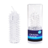 Закрытая рельефная насадка Crystal sleeve с усиками - 12 см. - Erowoman-Eroman - в Пензе купить с доставкой