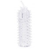 Закрытая рельефная насадка Crystal sleeve с усиками - 12 см. - Erowoman-Eroman - в Пензе купить с доставкой