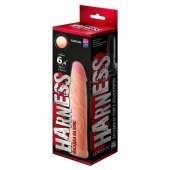 Телесная насадка без мошонки на Harness с коннектором BLACK LINE - 17,5 см. - LOVETOY (А-Полимер) - купить с доставкой в Пензе