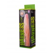 Телесная насадка с венками на Harness с коннектором GREEN LINE - 18 см. - LOVETOY (А-Полимер) - купить с доставкой в Пензе