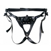 Черный пояс-трусики с насадкой  Soft-Принц  - 17 см. - LOVETOY (А-Полимер) - купить с доставкой в Пензе