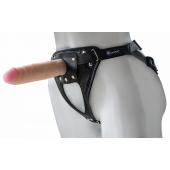 Черный пояс-трусики с насадкой  Soft-Принц  - 17 см. - LOVETOY (А-Полимер) - купить с доставкой в Пензе