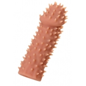 Телесная реалистичная насадка KOKOS Extreme Sleeve 07 с дополнительной стимуляцией - 12,7 см. - KOKOS - в Пензе купить с доставкой