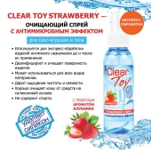 Очищающий спрей для игрушек CLEAR TOY Strawberry - 100 мл. - Биоритм - купить с доставкой в Пензе