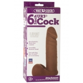 Насадка-мулат для трусиков Vac-U-Lock 6  ULTRASKYN Cock - 17,3 см. - Doc Johnson - купить с доставкой в Пензе