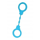 Голубые силиконовые наручники A-Toys без ключа - A-toys - купить с доставкой в Пензе