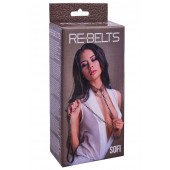 Коричневый поводок и чокер с кольцом Sofi - Rebelts - купить с доставкой в Пензе