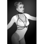 Черная упряжь на грудь Julia - Bijoux Pour Toi - купить с доставкой в Пензе