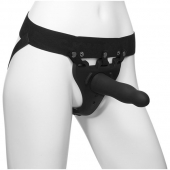 Черный полый вибрострапон Body Extensions BE Aroused - 17,78 см. - Doc Johnson - купить с доставкой в Пензе