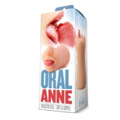 Телесный мастурбатор-ротик с язычком Oral Anne - Blush Novelties - в Пензе купить с доставкой