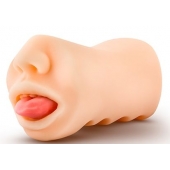Телесный мастурбатор-ротик с язычком Oral Anne - Blush Novelties - в Пензе купить с доставкой