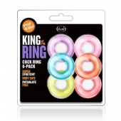 Набор из 6 эрекционных колец King of the Ring - Blush Novelties - в Пензе купить с доставкой