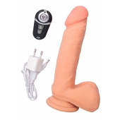 Перезаряжаемый вибратор-реалистик с пультом ДУ - 17 см. - ToyFa