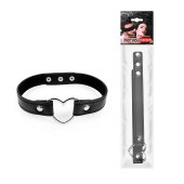 Черный ошейник с сердечком - Notabu - купить с доставкой в Пензе