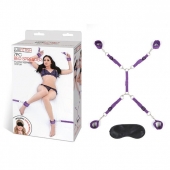 Фиолетовый набор фиксаций на кровати Classic Bedspreader - Lux Fetish - купить с доставкой в Пензе