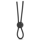 Черное силиконовое лассо на пенис SILICONE LOOP COCK RING - Blush Novelties - в Пензе купить с доставкой