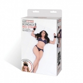 Чёрные манжеты для фиксации на кровати Bondage Bed Strap - Lux Fetish - купить с доставкой в Пензе