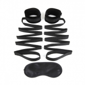 Чёрные манжеты для фиксации на кровати Bondage Bed Strap - Lux Fetish - купить с доставкой в Пензе