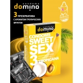 Презервативы для орального секса DOMINO Sweet Sex с ароматом тропических фруктов - 3 шт. - Domino - купить с доставкой в Пензе