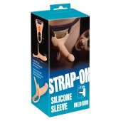 Силиконовый полый страпон на ремнях Silicone Strap-on - 16 см. - Orion - купить с доставкой в Пензе