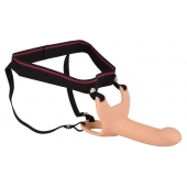 Силиконовый полый страпон на ремнях Silicone Strap-on - 16 см. - Orion - купить с доставкой в Пензе