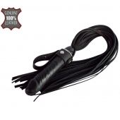 Черная плеть  Ковбой  с ручкой-фаллосом - 55 см. - Sitabella - купить с доставкой в Пензе