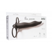 Черная вибронасадка для двойного проникновения Flirtini - 15,9 см. - Lola Games - купить с доставкой в Пензе