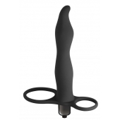 Черная вибронасадка для двойного проникновения Flirtini - 15,9 см. - Lola Games - купить с доставкой в Пензе