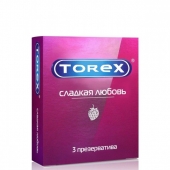 Презервативы Torex  Сладкая любовь  с ароматом клубники - 3 шт. - Torex - купить с доставкой в Пензе
