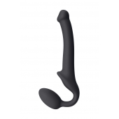 Черный безремневой страпон Silicone Bendable Strap-On S - Strap-on-me - купить с доставкой в Пензе