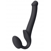 Черный безремневой страпон Silicone Bendable Strap-On S - Strap-on-me - купить с доставкой в Пензе