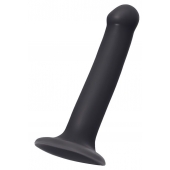 Черный фаллос на присоске Silicone Bendable Dildo M - 18 см. - Strap-on-me - купить с доставкой в Пензе