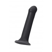 Черный фаллос на присоске Silicone Bendable Dildo L - 19 см. - Strap-on-me - купить с доставкой в Пензе