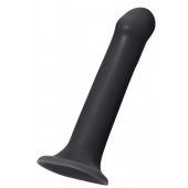Черный фаллос на присоске Silicone Bendable Dildo L - 19 см. - Strap-on-me - купить с доставкой в Пензе