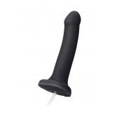Черный фаллос с имитацией эякуляции Silicon Cum Dildo L - 19,6 см. - Strap-on-me - купить с доставкой в Пензе